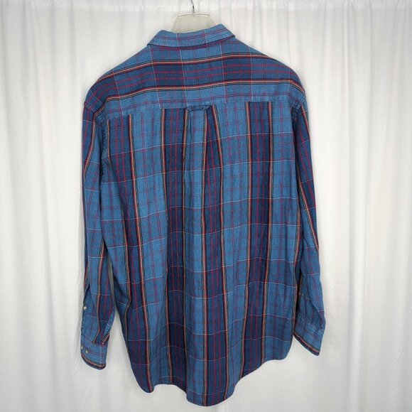 Pendleton Button Down Shirt Large Button Down Blue Plaid - Picture 5 of 7